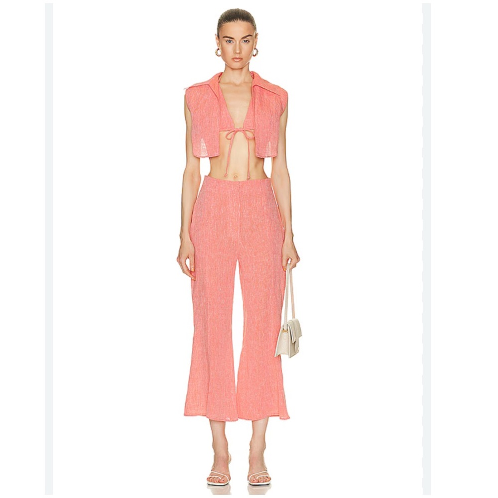 NWT MATTHEW BRUCH Flare Linen Pant size 2
